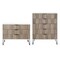 Manhattan Comfort 2-Piece DUMBO  5-Drawer Tall Dresser and DUMBO 3-Drawer Standard Dresser in White and Grey 2-DB05-WG - alternate 2